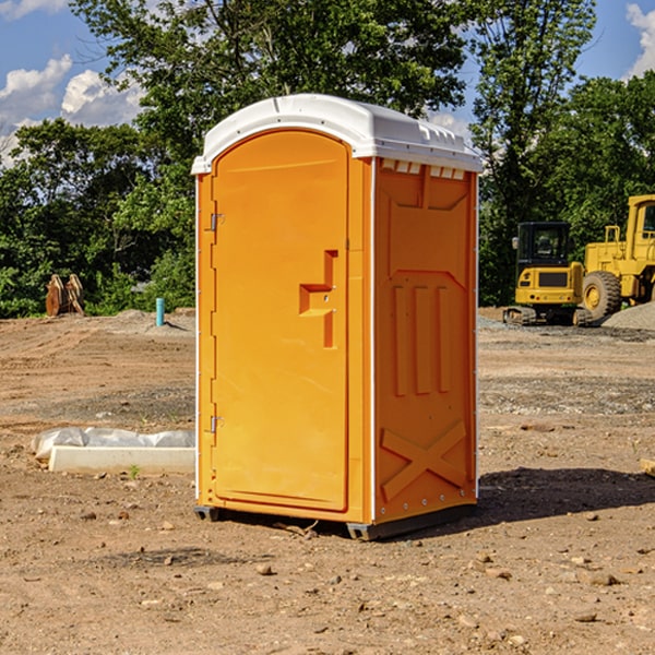 can i customize the exterior of the porta potties with my event logo or branding in Moffit North Dakota